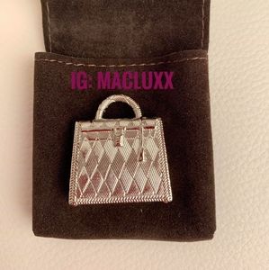 Hermes Kelly Curiosite Palladium plated charm- new